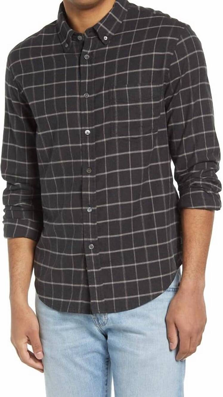 NEW RAILS stretch reid shirt in kerry charcoal melange